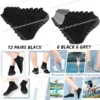12 Pairs Men Mesh Breathable Sports Socks Low Cut Casual Short Tube Solid Color All Season Comfortable Ear Lifting Design